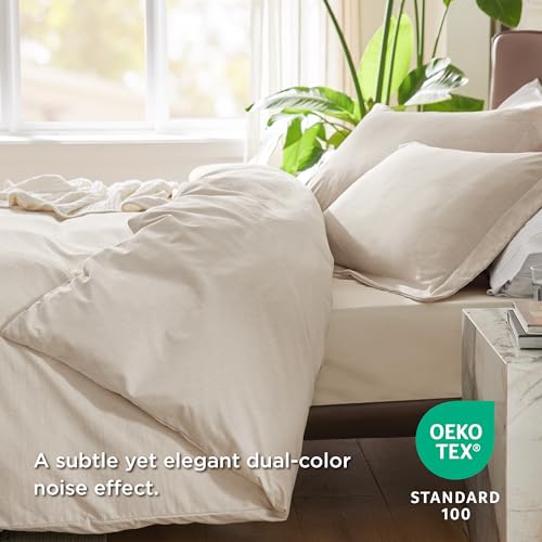 Bedsure Olive Green Duvet Cover Queen Size - Super Soft Cationic Dyed Duvet Cover for Kids with Zipper Closure, 3 Pieces, Includes 1 Duvet Cover (90"x90") & 2 Pillow Shams, NO Comforter
