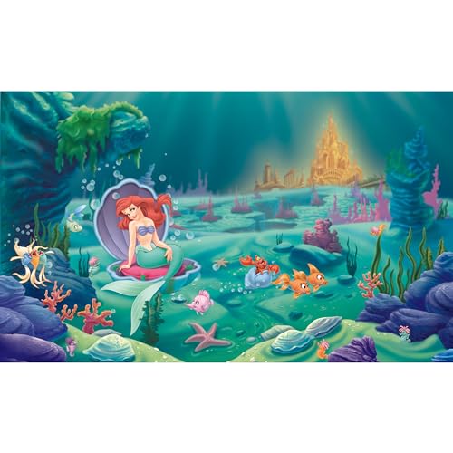 RoomMates Disney Princes Littlest Mermaid Peel and Stick Wall Mural by RoomMates,JL1224M