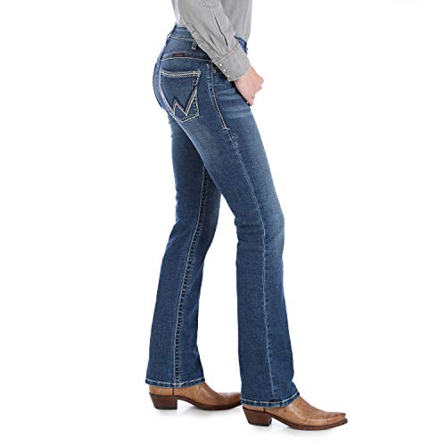 Wrangler Women's Willow Mid Rise Performance Waist Boot Cut Ultimate Riding Jean, Rebecca, 5-36