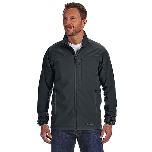 MARMOT Men's Tempo Jacket, Warm Breathable Water-Resistant Softshell, Black, Small