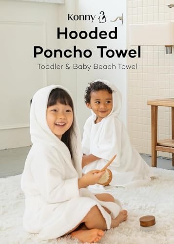 Konny Baby Hooded Towel: Rayon from Bamboo Cotton Baby Towel Hooded Poncho, Oeko-TEX, Ultra Soft & Quick-Dry, Girls, Babies, Newborn Boys, Toddler (Beige, Small)