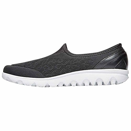 Propét Women TravelActiv Slip-On Sneaker, Silver, 9.5 Wide