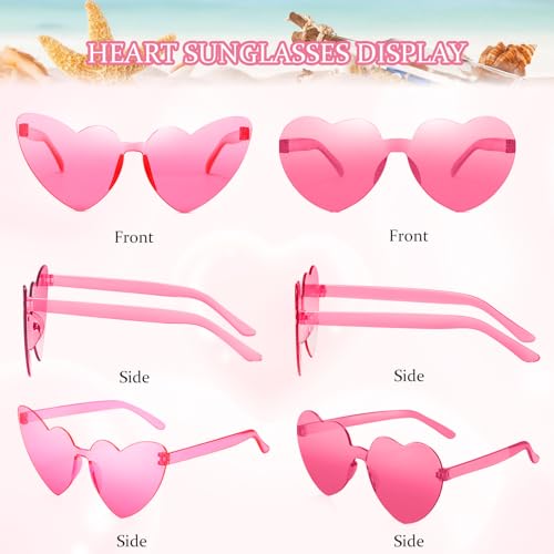 Salfboy 100 Pairs Heart Shaped Sunglasses for Women Heart Sunglasses Bulk Cat Eye Glasses for Bachelorette Party Favors