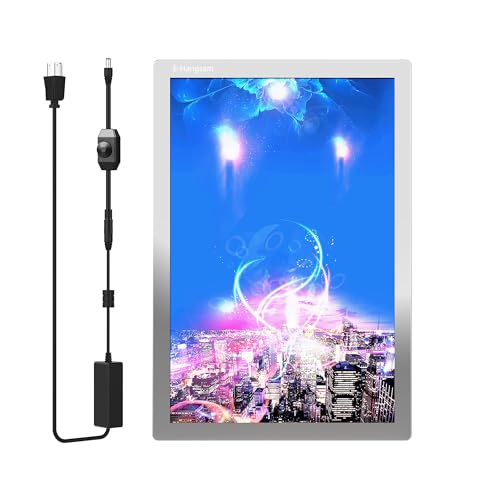 E-Hangsam Backlit Movie Poster Frame 24X36 Inch Illuminated Frame With Dimmer On/Off Switch - Wall Mounted Silver Led Poster Light Box Sign for Display Light Box Poster and Lighted Movie Poster