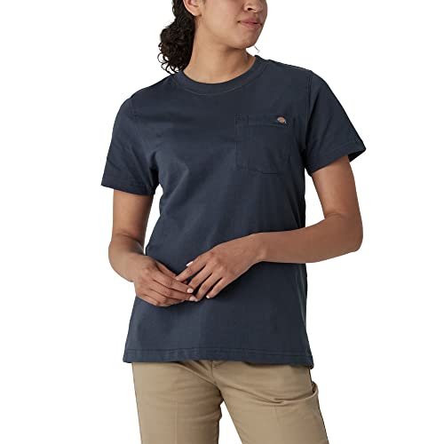 Dickies Women's Short Sleeve Heavyweight T-Shirt, Airforce Blue