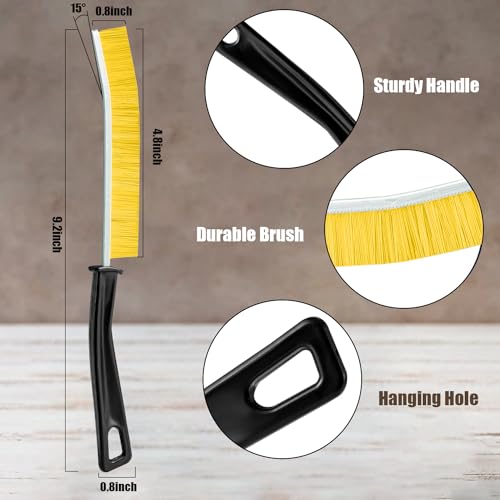 JHBEEY Crevice Cleaning Brush, 3Pcs Hard Bristle Crevice Cleaning Brushes for Household Use, Gap Cleaning Brush, Crevice Brush to Scrub and Clean, Toilet Cleaner Brush, Grout Cleaner Brush