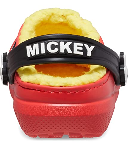 Crocs Classic Lined Disney Clogs, Mickey and Minnie Mouse Shoes and Slippers, 2 US Unisex Little Kid