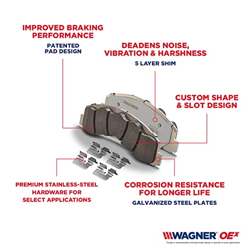 Wagner Brake OEX OEX1288 Disc Brake Pad Set Premium Ceramic