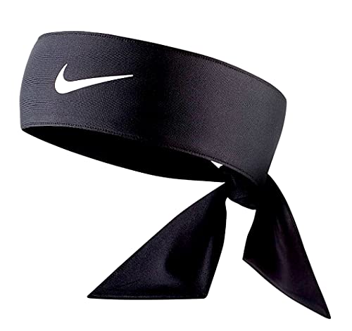 NIKE Dri-Fit Head Tie 2.0 (One Size Fits Most, Black/White)