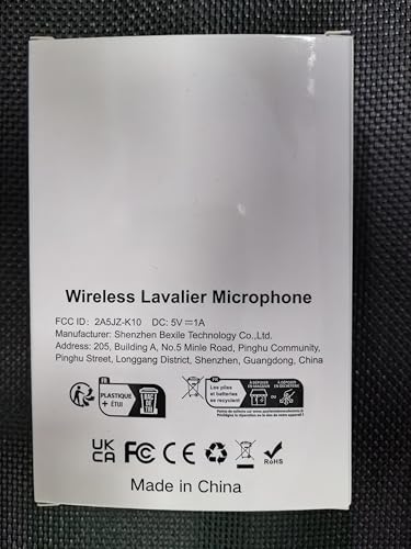 HMKCH Dual Wireless Lavalier Microphones for iPhone Android Camera Laptop PC, 4 in 1 Wireless Lapel Mic for Video Recording Vlog, YouTube, TikTok