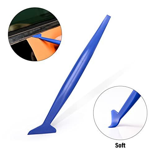 Gomake Vehicle Vinyl Wrap Window Tint Film Tool Kit Include 4 Inch Felt Squeegee, Retractable 9mm Utility Knife and Blades, Zippy Vinyl Cutter and Mini Go Corner Squeegee for Car Wrapping