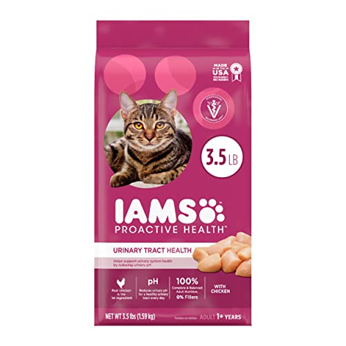 IAMS Proactive Health Adult Urinary Tract Health Dry Cat Food with Chicken, 3.5 lb. Bag