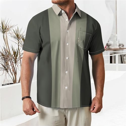 Men's Halloween Shirt Spider Print Short Sleeve Casual Breathable Button Down Aloha Shirts