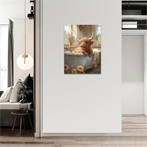 Coastal Bathroom Wall Art Sea Turtle Sunset Pictures Ocean Seascape Beach Chair Wall Decor Beach Turtle Seashell Canvas Painting Framed Artwork for Bathroom Bedroom Living Room 16"x12"