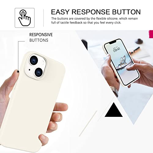 BENTOBEN Compatible with iPhone 14 Case, Liquid Silicone Gel Rubber Bumper Microfiber Lining Hard Back Shockproof Protective Phone Cover for iPhone 14 6.1",Light Blue