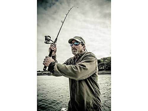 Ugly Stik 7’ GX2 Spinning Rod, Three Piece Spinning Rod, 8-20lb Line Rating, Medium Heavy Rod Power, Moderate Fast Action, 1/4-3/4 oz. Lure Rating, Black
