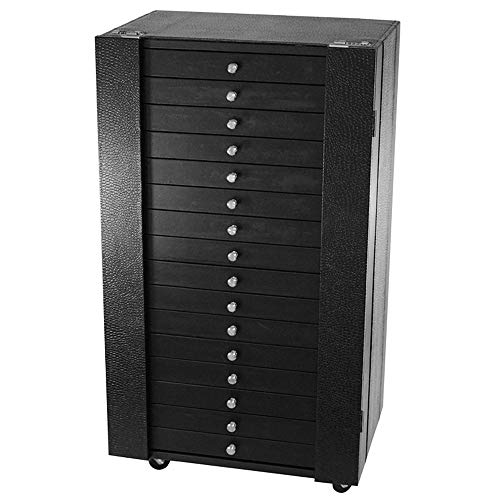 Ikee Design 288 Slot Eyewear Sunglasses Storage Organizer Cabinet Features 16 Trays with Wheels and 2 Combination Locks, Each Tray Can Hold Up to 18 Frames