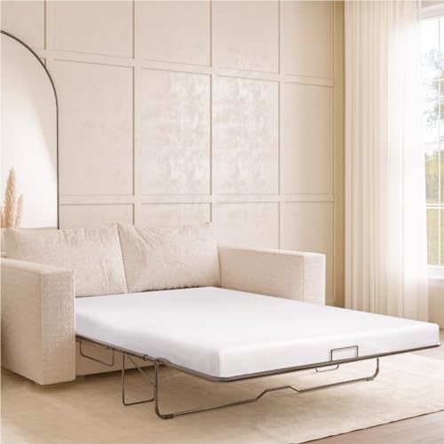 Milliard 4.5 Inch Memory Foam Replacement Mattress with Breathable, Waterproof and Washable Cover for Full Size Sleeper Sofa and Couch Beds (Sofa Not Included) - Full