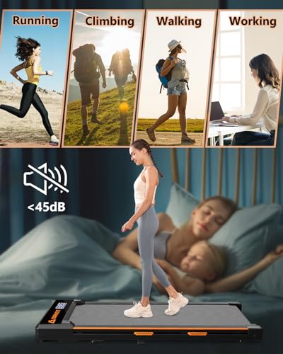AlRHOT Walking Pad with Incline, 15° Incline Under Desk Treadmill with Remote Control, 2.5HP Walking Pad Treadmill with LED Display for Walking & Climbing at Home or Office，265LB Capacity