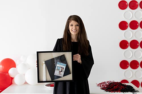 Kate & Milo Graduation Memories Frame, Grad Keepsake for Cap, Tassel, Photos, Graduation Shadowbox Wall Frame, Graduation Party Gifts