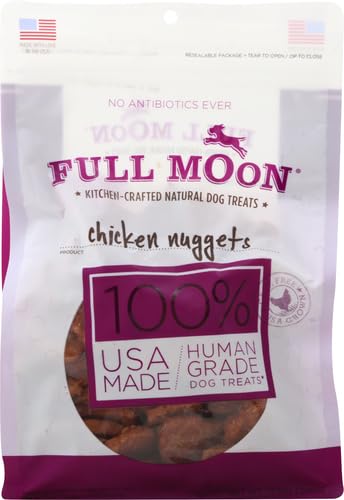 Full Moon Chicken Nuggets Healthy All Natural Dog Treats Human Grade Made in USA 12 oz