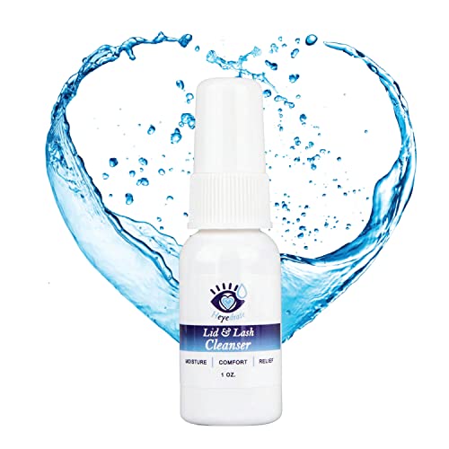 Heyedrate Lid and Lash Cleanser Spray – Gentle, Pure Hypochlorous Acid Spray for Eye Irritation - Fast Acting, Soothing Formula - Everyday Eyelid Cleansing Spray - 1 Ounce Bottle