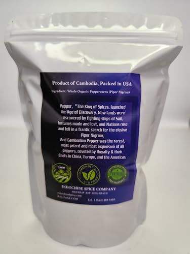 Organic Kampot Pepper Rare Cambodian Peppercorns Black 4 Ounce