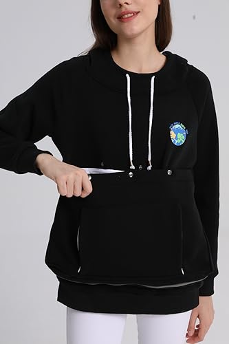 Cat Dog Carrier Hoodies – Puppy Kitten Carrying Sweatshirt Large Pet Pocket Pullover Top – Unisex Kangaroo Hoodies