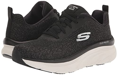 Skechers Women's D'LUX Walker-Daily Beauty Sneaker, Charcoal=Char, 11