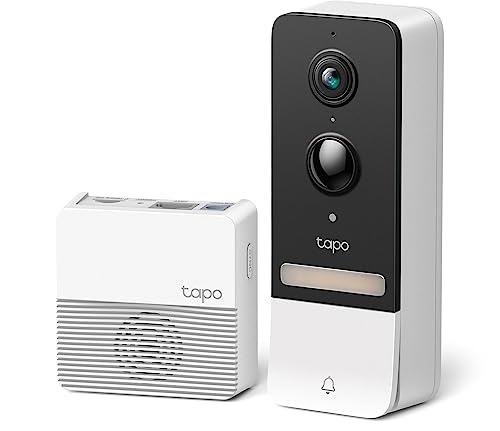 Tapo TP-Link Video Doorbell | Battery or Wired | 180° Ultra-Wide Head-to-Toe View | Ring Call | 2K QHD | Free Package/Person Detection | Local & Cloud Storage | Full Color Night Vision D225