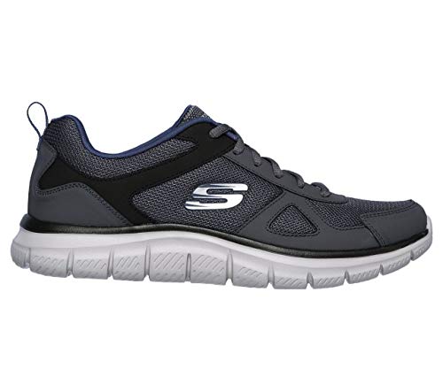 Skechers Men's Track Scloric Oxford, Black White, 10.5