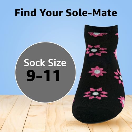 BRIGHT STAR Women's Low Cut Ankle Socks - 30-Pair | Soft & Comfortable Athletic Socks, Durable Polyester Blend, Machine Washable, Stylish Sock Pack for All Seasons (Size 9-11)