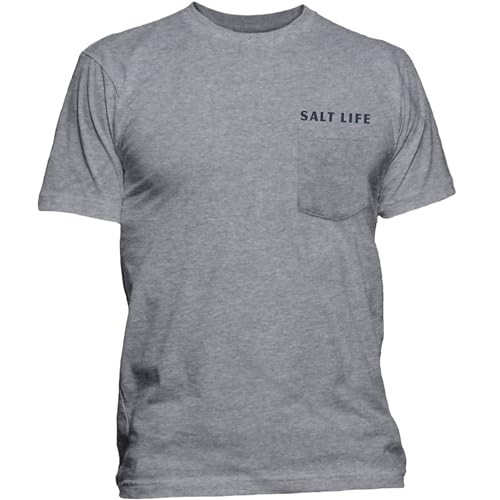 Salt Life Shoal Mates Short Sleeve Tee, Athletic Heather, Small