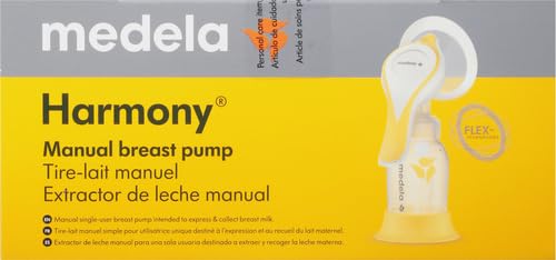 Medela Manual breast pump with Flex Shields Harmony Single Hand for More Comfort and Expressing More Milk