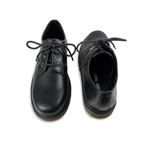 Women‘s Classic Oxfords School Uniform Lace Up Shoes Business Formal Dress Shoes Platform Slip Resistant Service Shoes (Black, Adult, Women, 6, Numeric, US Footwear Size System, Medium)