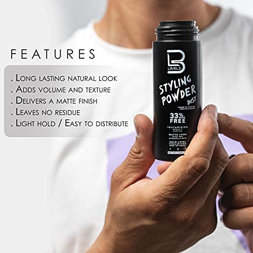 L3 Level 3 Styling Powder - Natural Look Mens Powder - Easy to Apply with No Oil or Greasy Residue (Large - 60 Grams)