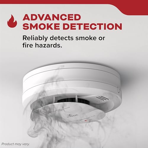 Kidde Smoke Detector, 10-Year Battery Powered, LED Warning Light Indicators