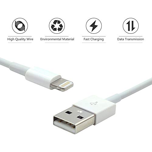 LHIABNN 3FT Fast Charging Lightning Cable,Apple MFi Certified USB to Lightning Charger + Sync Cable Compatible with iPhone 11/11 Pro/11 Pro MAX/XS/XS MAX/XR/X/8/8 Plus/7/7 Plus/MacBook (A/White)