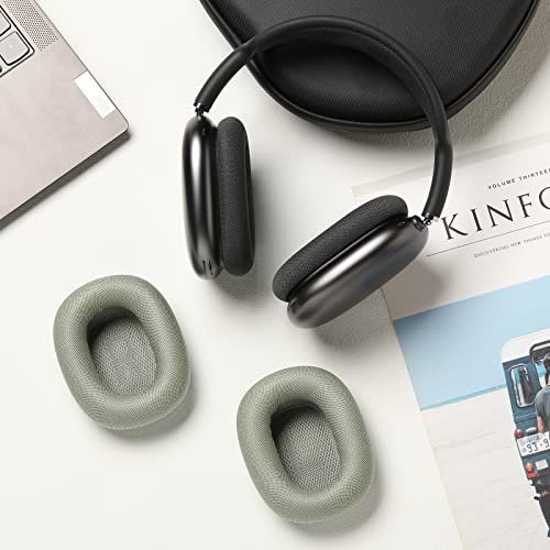 Damex Updated Ear Cushions for airpods max Headphone, mesh Fabric Replacement earpads, Noise Cancellation Mode and Transparency Mode Sound Closer to The Original (Balck and White)