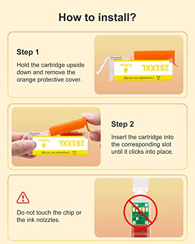 PGI-280 XXL/CLI-281 XXL Ink Cartridge 5 Color Value Pack Replacement for Canon 280 281 Ink Cartridges Compatible with Printer PIXMA TR8520 TR8620 TR7520 TR8600 TS6120 TS6220 TS9120