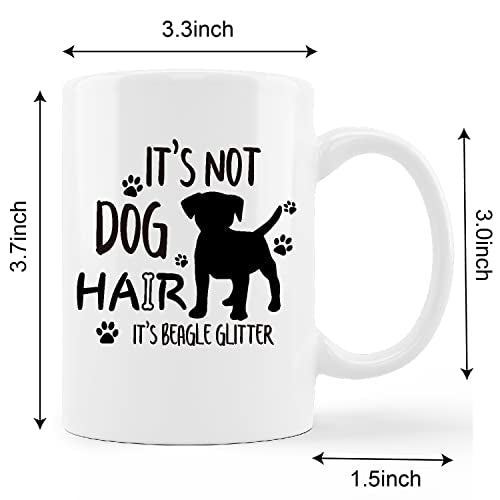 kunlisa Funny Newfie Mug Cup,It's Not Dog Hair It's Newfie Glitter Ceramic Mug-11oz Coffee Milk Tea Mug Cup,Gifts For Dog Lovers Newfie Mom Dog Mom Women Men Teen Girls,Pet Lovers Coworkers Gifts