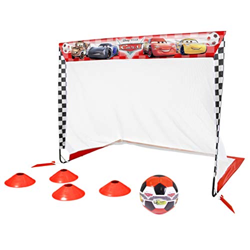 GoSports Disney Soccer Goal Set for Kids - Includes Single 4’ x 3’ Backyard Soccer Goal, Soccer Ball and Sport Cones - Encourage Early Interest in Soccer