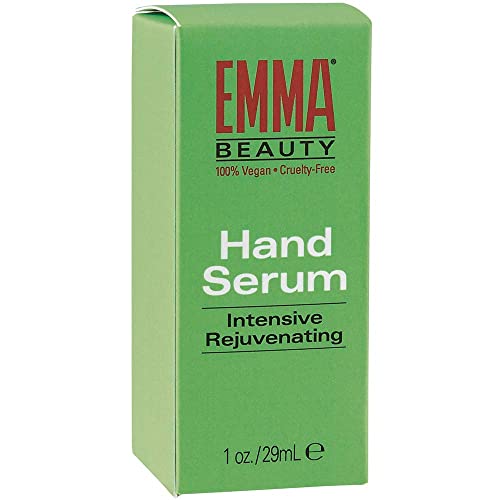 EMMA Beauty Intensive Rejuvenating Hand Serum, Moisturizing Night Renewal Hand Relief Serum for Instantly Luminous Skin, 1 Ounce Glass Bottle with Dropper