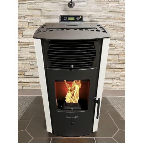 Comfortbilt HP50S Small Wood Pellet Stove Compact Heats 2,200 ft² 47 lb Hopper Arctic White