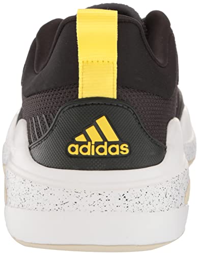 adidas Men's Trainer V Running Shoe, Carbon/Iron Metallic/Impact Yellow, 10