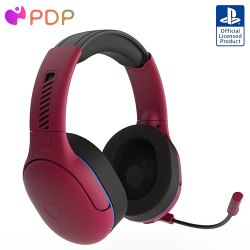 PDP AIRLITE Pro Wireless Headset with Mic for PS5, PS4, PC - Cosmic Red