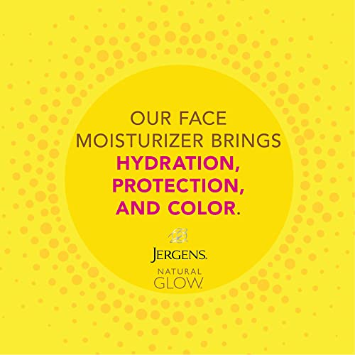 Jergens Natural Glow Face Self Tanner Lotion, SPF 20 Sunless Tanning, Fair to Medium Skin Tone, Daily Facial Sunscreen, Oil Free, Broad Spectrum Protection, 2 Fl Oz (Pack of 2) (Packaging May Vary)