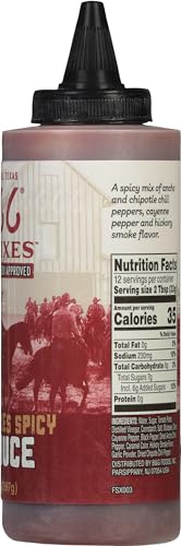 6666 Four Sixes Straight Sixes Spicy BBQ Sauce, 14 Ounce