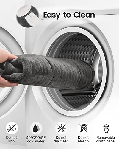 RENPHO Heating Pad for Neck and Shoulders and Back, FSA HSA Eligible, Relaxing Gifts for Women Men Mom Dad, Electric Weighted Heat Pad for Pain Relief with Auto Shut Off, ETL Certified, Gray