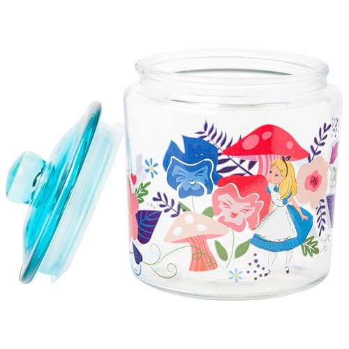 Silver Buffalo Rick and Morty Falling Out of Ship Glass Cookie Snack Candy Jar with Lid (Small)